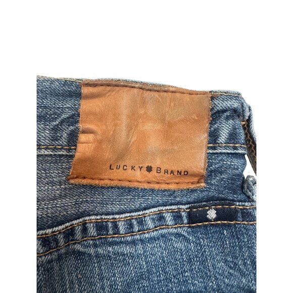 Lucky Brand Mens Denim Straight Jeans 36x32 Medium Wash Cotton Blue - Picture 3 of 5